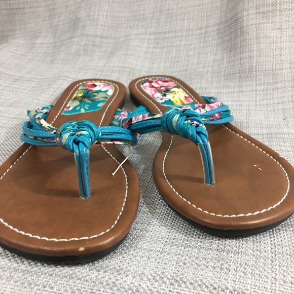 5🌟rated! 👠 NWT! ✨ Kalli ✨ Blue Flip Flop Sandals - Picture 8 of 8